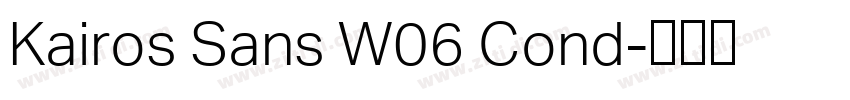 Kairos Sans W06 Cond字体转换